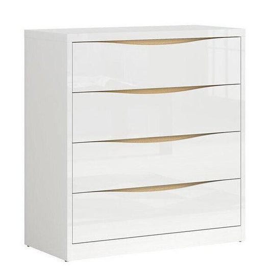 Скрин Pori бяло гланц и дъб нагано