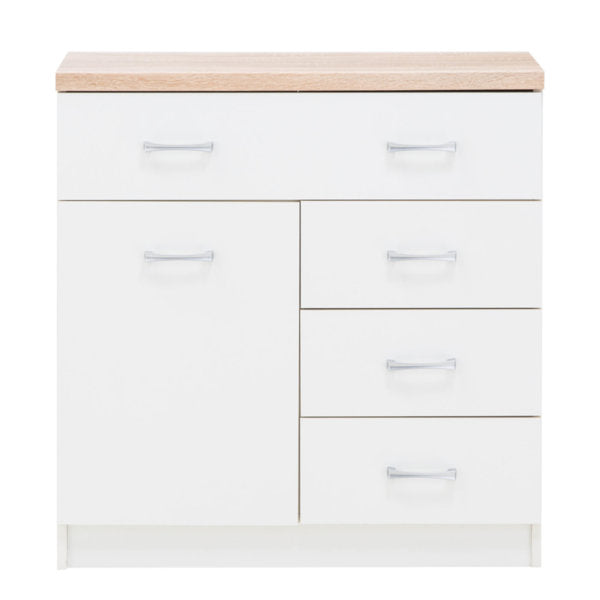 Скрин Top Mix Kom 1d4s бяло с дъб сонома