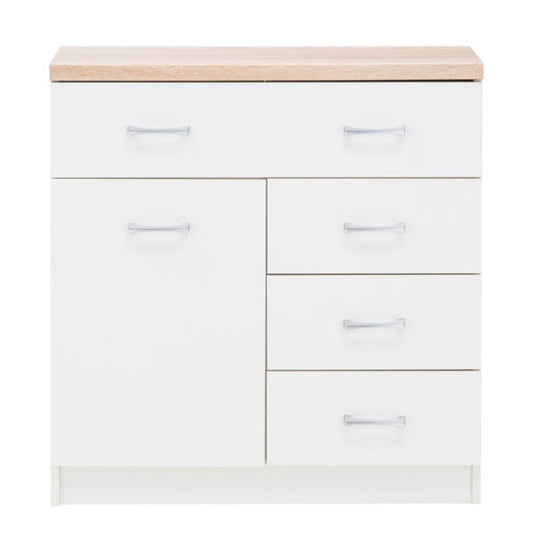 Скрин Top Mix Kom 1d4s бяло с дъб сонома