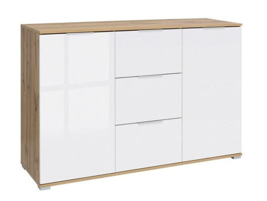 Скрин Zele дъб вотан с бял лак - Decorco