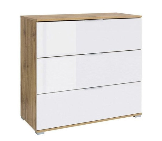 Скрин Zele Kom3S дъб вотан с бял лак - Decorco