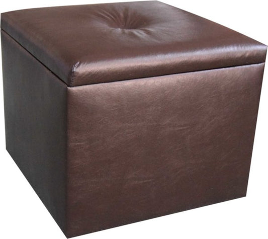 Табуретка отваряема еко кожа кафява