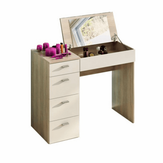 Тоалетка Belina 90x42x83 см Дъб сонома с бяло