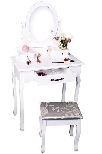 Тоалетка Linet 72x40x136 см с табуретка 38x28x45 см