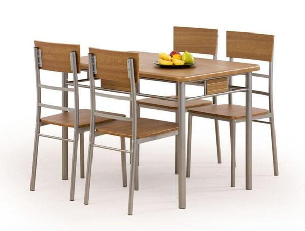 Трапезен комплект Nataniel маса с 4 стола орех