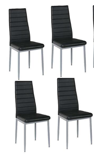 Трапезен стол К204 Черен - комплект 4 броя