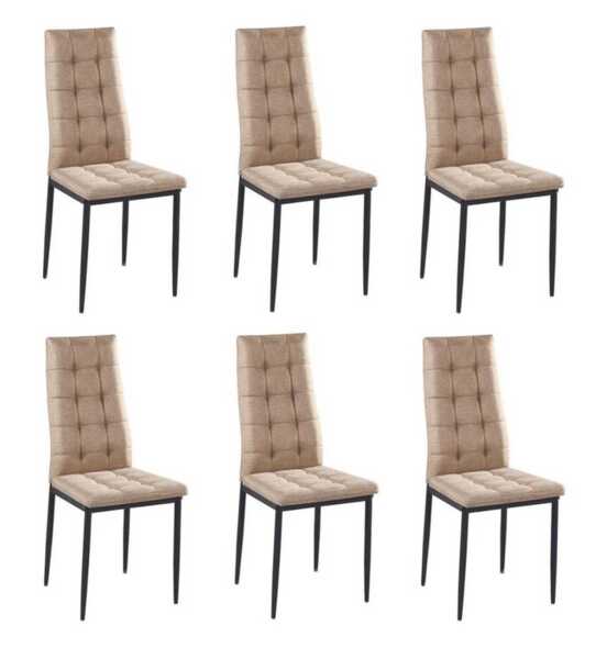 Трапезен стол К264 Бежов - комплект 6 броя