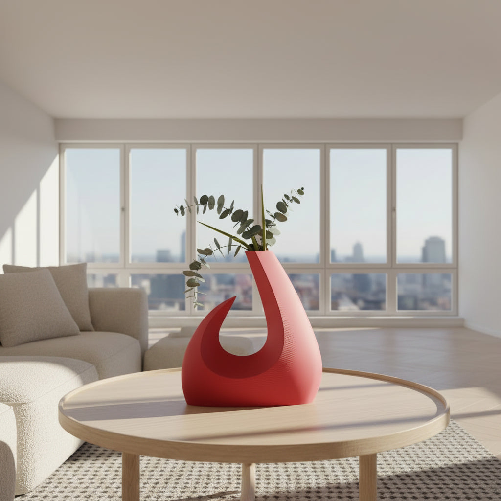 decorco LUNARA ваза, розова - ракурс отгоре