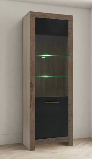 Витрина Balin Reg1W манастирски дъб с черен дъб - Decorco